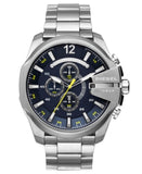 Diesel Men's Mega Chief Quartz Stainless Steel Chronograph Watch, Color: Silver-Tone