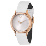 Calvin Klein Skirt Women's Watch – Rose Gold Case, White Leather Strap