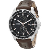 Fossil Wakefield CH2944 Men’s Chronograph Watch – Black Dial, Brown Leather Strap