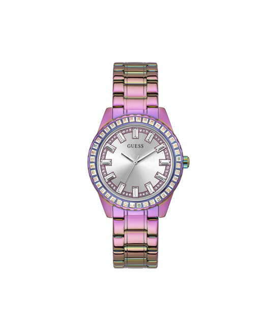Guess Women's Purple Glitz Stainless Steel Bracelet Watch, 38mm - Purple