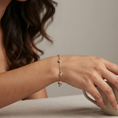 0.40 Ct D-E/VS Lab Grown Diamond Everyday Bracelet 9k Yellow Gold Ready To Ship