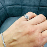 half bezel diamond valentine ring