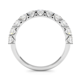 Alliance solitaire à six griffes de 1,0 carat en or blanc 9 carats