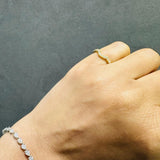 modern diamond ripple diamond ring