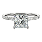 princess cut lab diamond ring / statement diamond ring