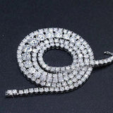 10.50 Carat Lab Grown Round Diamond Graduated Tennis Necklace in White Gold
