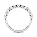 Alliance solitaire à six griffes de 1,0 carat en or blanc 9 carats