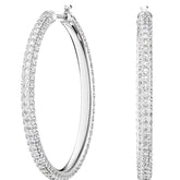 0.10 Ct Lab Grown Diamond Huggie Hoop Earrings Sterling Silver