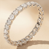Lab Diamond Eternity Ring Platinum Claw Set 1.00ct G/VS