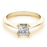 Princess Cut Diamond Four-Prong Heart Shaped Engagement Ring