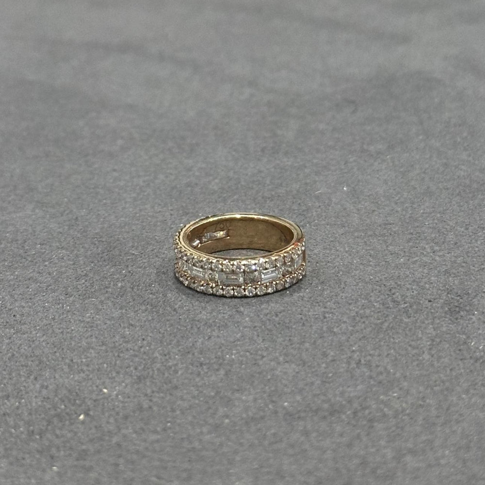 channel pave diamond ring