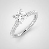 Princess Cut Diamond Engagement Ring Wedding Gift Natural Diamond