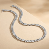 Tennisarmband mit rundem, im Brillantschliff geschliffenem, im Labor gezüchtetem Diamanten in Krappenfassung aus Gold und Platin