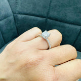 princess cut solitaire classic diamond ring