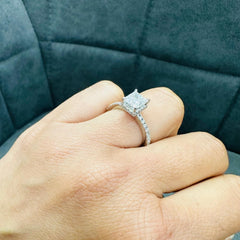 princess cut solitaire classic diamond ring