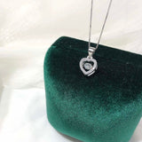 0.06Ct Solitaire Lab Grown Diamond Heart Shape Charm Pendant in Gold