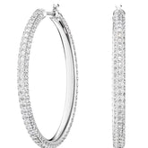 0.25Ct D/VVS Clarity Lab Grown Diamond Hoop Earrings in Silver