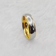 Luxurious Two Tone Designer Golden Wedding Ring in Platinum & 18K Yellow Gold | Unisex