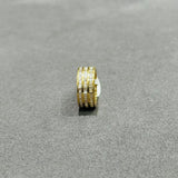 channel set diamond band 18k yellow gold ring