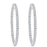 2.00ct Lab Grown Diamond Hoop Earring in White Gold
