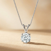 Chloe 0.50ct Lab Grown Diamond Solitaire Pendant Necklace in 9K White Gold