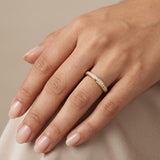 Lab Diamond Heritage Grain Ring 0.15ct H/SI in 18K Gold Vermeil