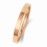 Flat Court Shape Plain Wedding Band for Women | UK Hallmarked Gold & Platinum Ring