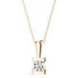 Modern Diamond Pendant Necklace – Lab Grown Minimalist Pendant Without Chain