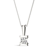 Natural Round Cut Solitaire Diamond Pendant