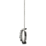 Pendentif serti clos en résine D-VVS de synthèse, taille ronde.