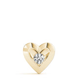 Lab-Grown Round Cut Diamond Heart Shape Necklace Pendant For Women