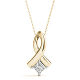 Lab-Grown D-VVS Princess-Cut Diamond Necklace Pendant For Women