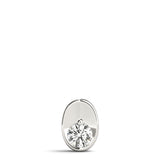 Collier pendentif ovale en diamant rond D-VVS de synthèse pour femme