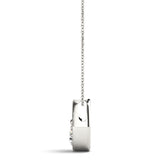 Collier pendentif ovale en diamant rond D-VVS de synthèse pour femme