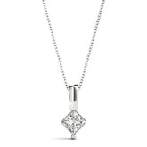 Lab-Grown D-VVS Princess-Cut Diamond Necklace Pendant For Women