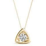 Triangle Diamond Pendant | Lab Grown Diamond Necklace Without Chain