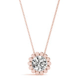 Flower Diamond Pendant Necklace | Lab Grown Diamond D-VVS Necklace