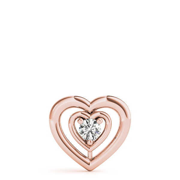 Eternal Love Two Heart Round Diamond Pendant