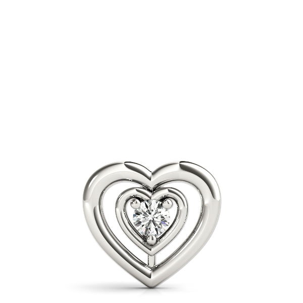 Eternal Love Two Heart Round Diamond Pendant
