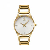 Calvin Klein Quartz Silver Dial Yellow Gold-tone Ladies Watch