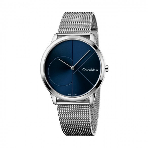 CK Calvin Klein K3m2112n Minimal 40mm Mesh Strap Unisex Watch Silver One Size