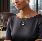 D-VVS Princess Cut Diamond Pendant | Lab Grown Diamond Without Chain