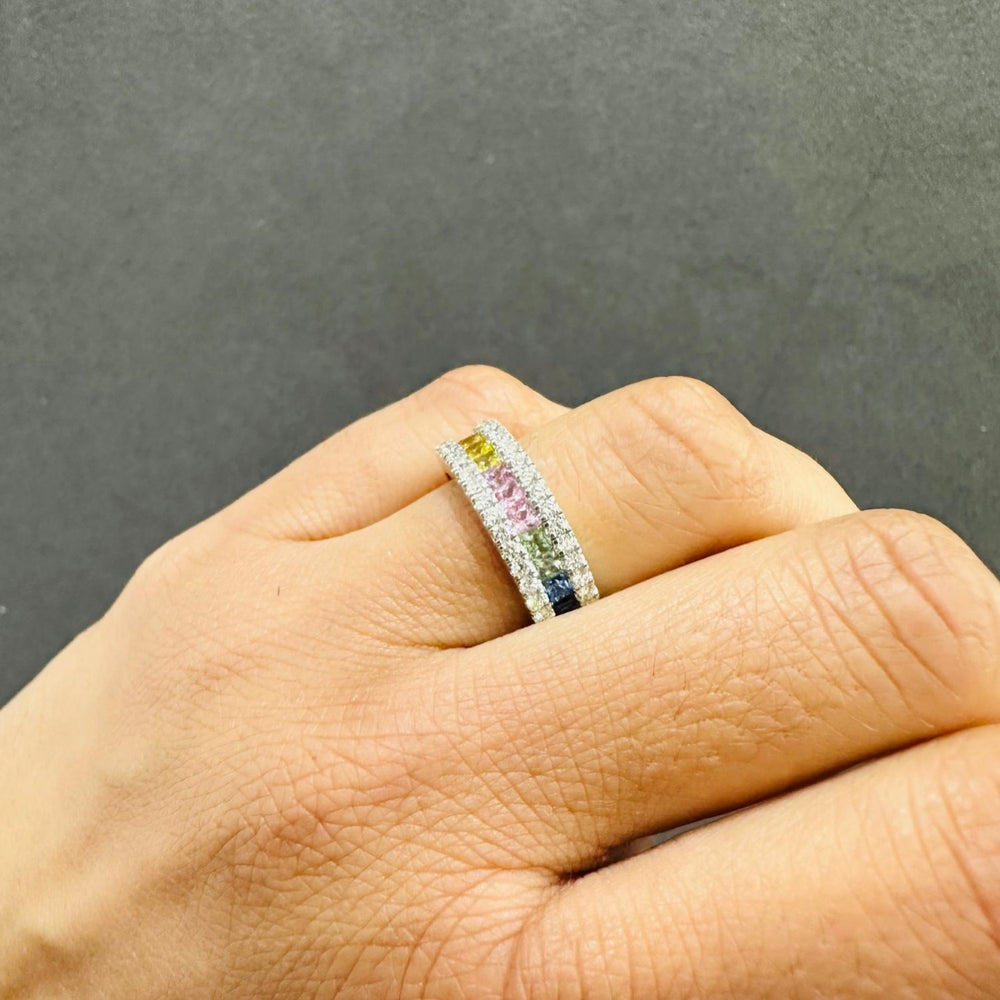 rainbow diamond ring