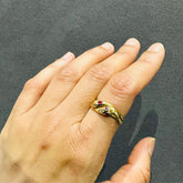 diamond ruby snake ring
