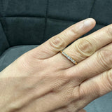 Natural Diamond Prong Set 7 Stone Ring in 9KT Yellow Gold for Women