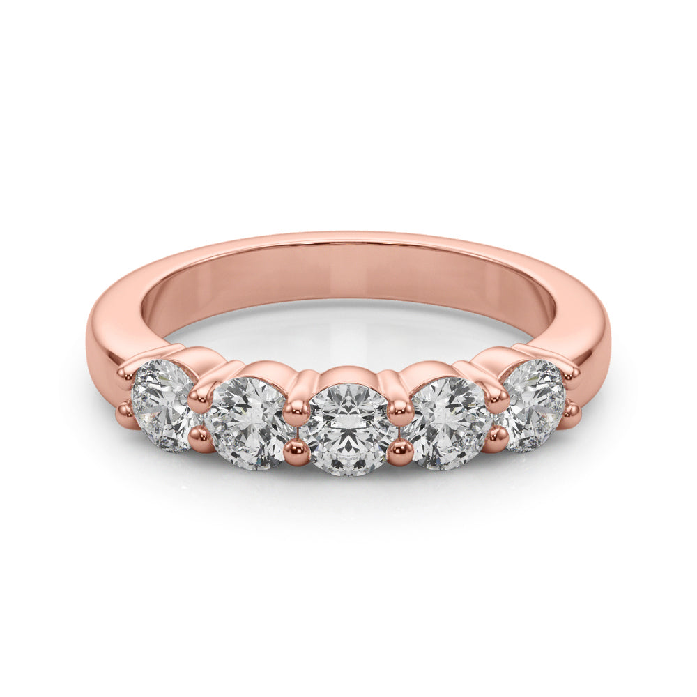 5-Stone Lab-Grown Diamond Ring – Timeless Symbol of Love with Brilliant DE Color, VVS Clarity Diamonds in an Elegant Shared U-Prong Setting