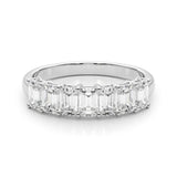 Alliance solitaire à six griffes de 1,0 carat en or blanc 9 carats