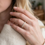 1.00ct Lab Grown Diamond Full Eternity Claw Set Ring in 9K Gold