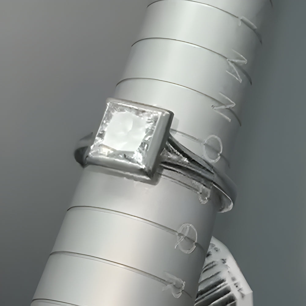 valentine diamond ring/ platinum engagement ring/ princess diamond ring