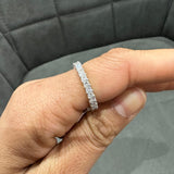 Bague de fiançailles en or blanc 18 carats avec diamant naturel taille princesse de 2,00 carats serti griffes